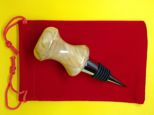 Ash wood bottle stopper