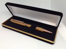 Load image into Gallery viewer, (07) - Zebrano Wood Twist Style Slimline Pen in a Black Velvet Presentation Case