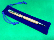 Load image into Gallery viewer, Blue Velvet Draw String Pen/Pencil Pouch