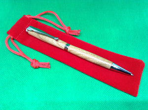 Red Velvet Draw String Pen/Pencil Pouch