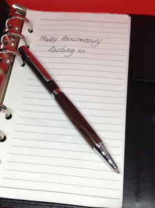 (27) Indian Rosewood Slimline Twist Style Pen