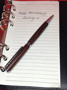 (27) Indian Rosewood Slimline Twist Style Pen