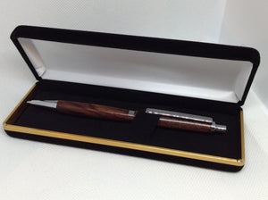 Elegant Single Pen / Pencil Black Velvet Presentation Case