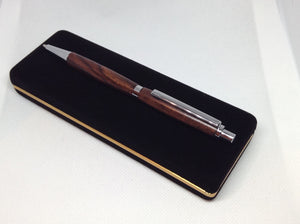 Elegant Single Pen / Pencil Black Velvet Presentation Case