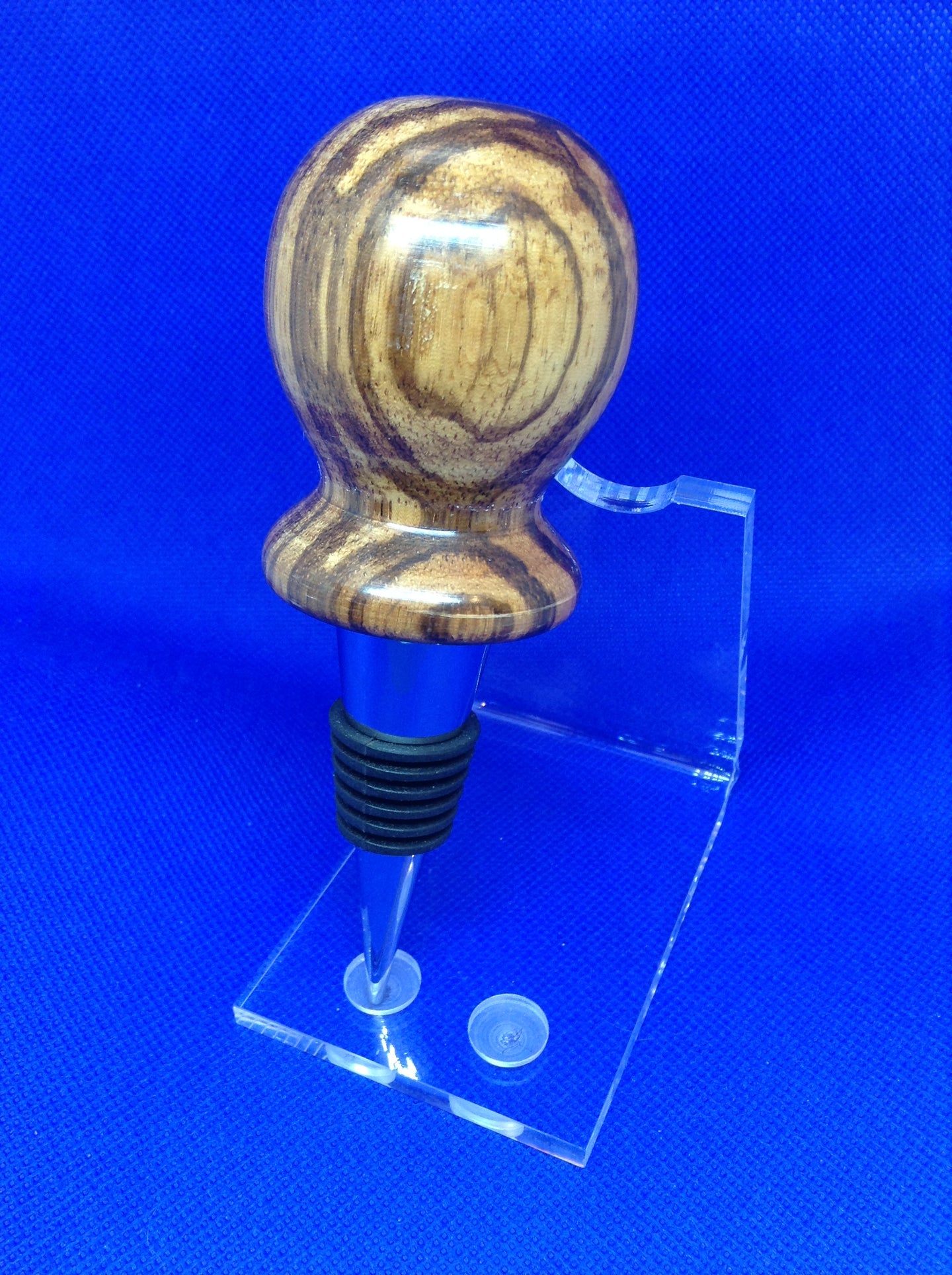 Zebrano Wine Bottle Stopper