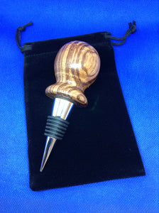 Zebrano Wine Bottle Stopper