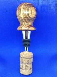 Zebrano Wine Bottle Stopper