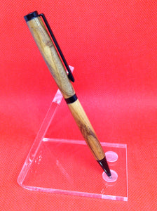 (31) - English Yew Wood Twist Style Slimline Pen