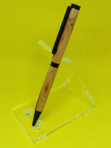 (31) - English Yew Wood Twist Style Slimline Pen