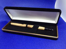 Load image into Gallery viewer, (32) -  Wytch Elm Wood Twist Style Slimline Pen in a Black Velvet Presentation Case