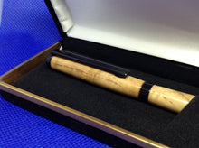 Load image into Gallery viewer, (33) - Irish Figured Oak Twist Style Slimline Pen in a Black Velvet Presentation Case