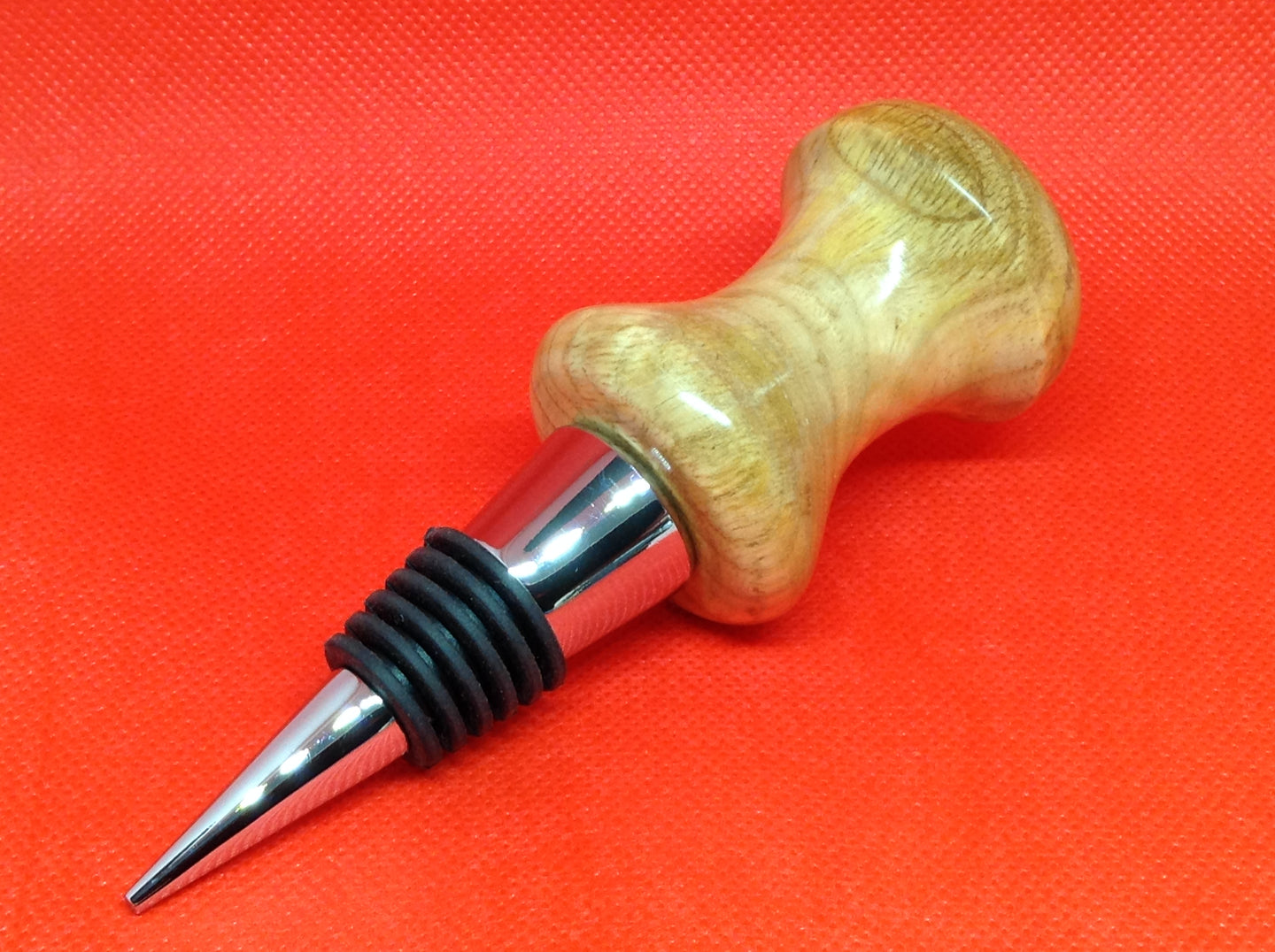 Ash wood bottle stopper