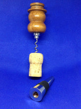 Load image into Gallery viewer, Festive Snowman bottle stopper with a built in corkscrew