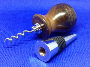 Ovangkol Wood Corkscrew & Bottle Stopper