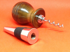 Ovangkol Wood Corkscrew & Bottle Stopper