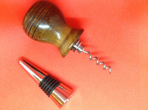 Ovangkol Wood Corkscrew & Bottle Stopper