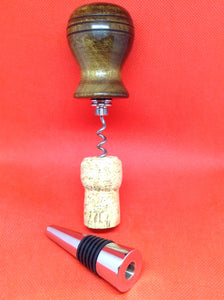 Ovangkol Wood Corkscrew & Bottle Stopper