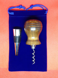 Ovangkol Wood Corkscrew & Bottle Stopper