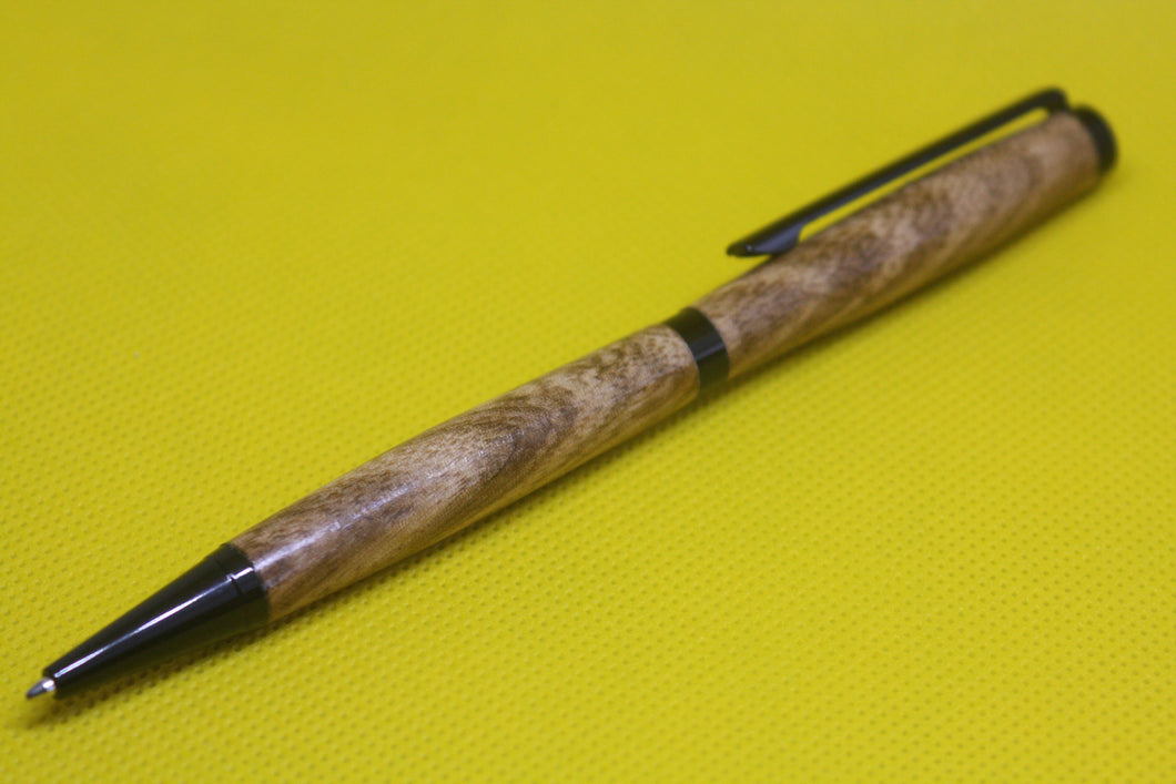 (16) - Zebrano Wood Twist Style Slimline Pen