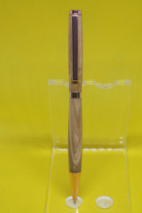 (07) - Zebrano Wood Twist Style Slimline Pen