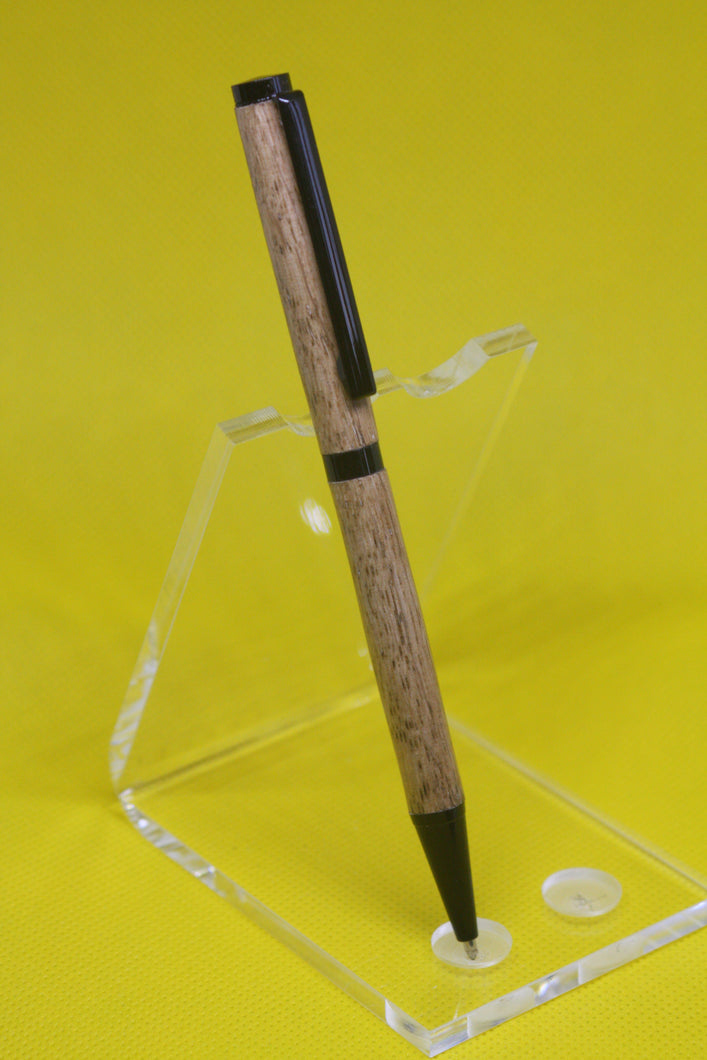 (04) - Light Brown Wood With Slimline Twist Style Pen