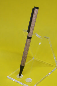 (04) - Light Brown Wood With Slimline Twist Style Pen