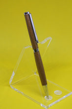 Load image into Gallery viewer, (05) - Caramel Coloured Wood Twist Style Slimline Pen