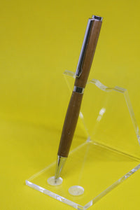 (05) - Caramel Coloured Wood Twist Style Slimline Pen