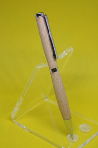 (13) - Beech Wood Twist Style Slimline Pen