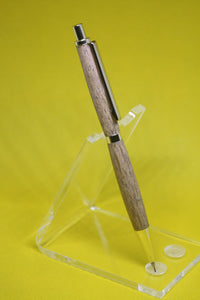 (14) - English Oak Wood Slimline Push Click Pencil