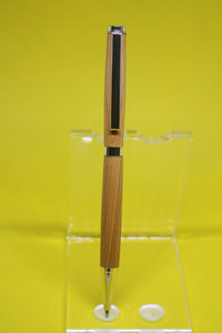 (03) - English Yew Wood Twist Style Slimline Pen