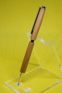 (03) - English Yew Wood Twist Style Slimline Pen