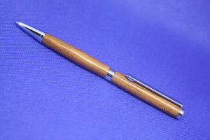 (05) - Caramel Coloured Wood Twist Style Slimline Pen