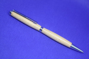 (13) - Beech Wood Twist Style Slimline Pen