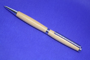 (13) - Beech Wood Twist Style Slimline Pen