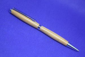 (15) - Twist Style Slimline Pen With a Light Coloured Wood