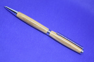 (15) - Twist Style Slimline Pen With a Light Coloured Wood