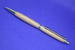 (14) - English Oak Wood Slimline Push Click Pencil