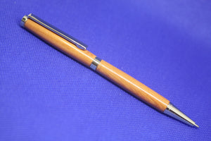 (03) - English Yew Wood Twist Style Slimline Pen