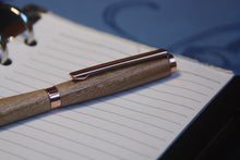 Load image into Gallery viewer, (01) - Elegant rose gold coloured twist style slimline pen