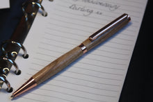 Load image into Gallery viewer, (01) - Elegant rose gold coloured twist style slimline pen