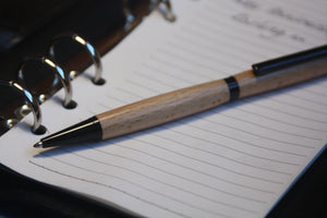 (06) - Beech Wood Twist Style Slimline Pen