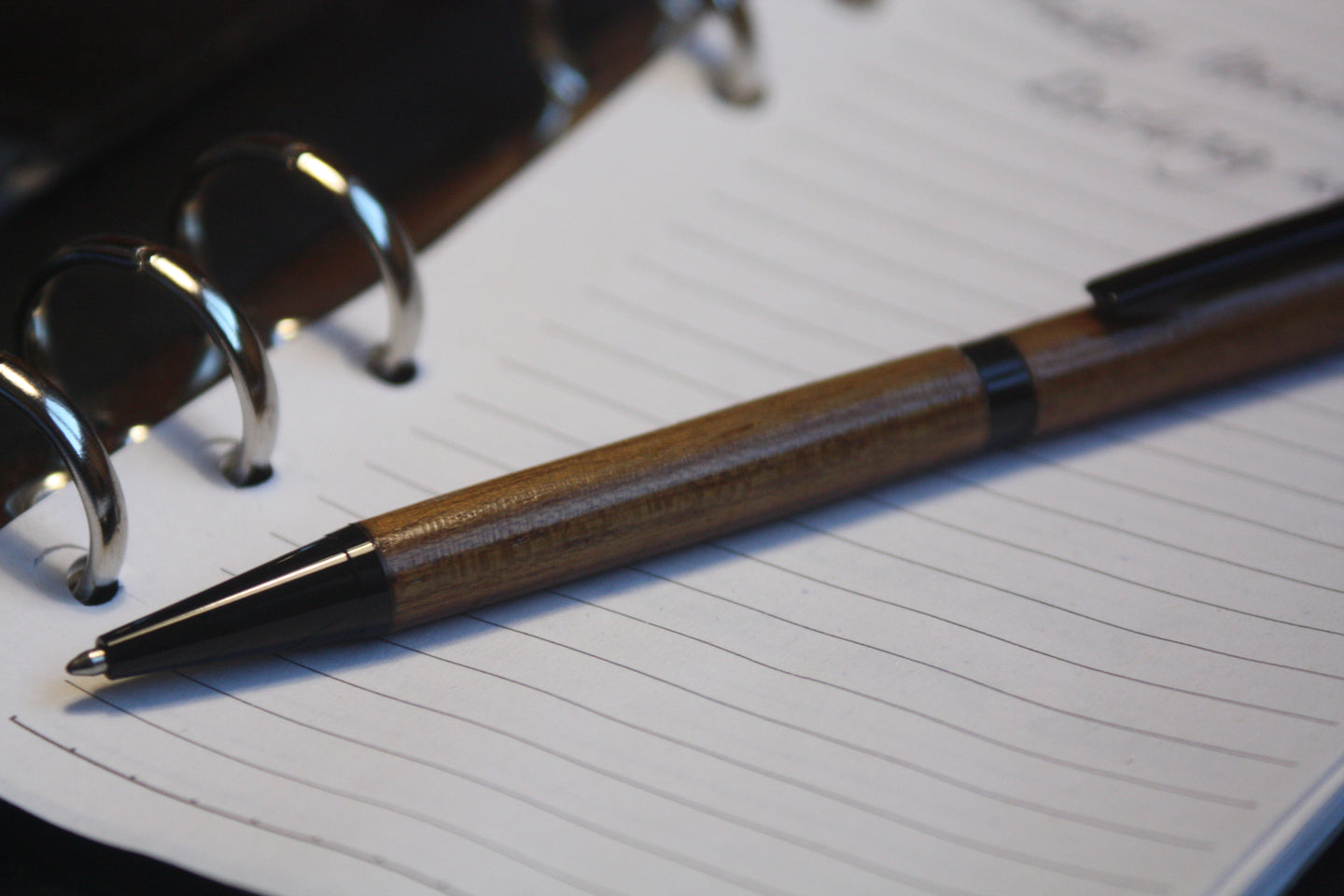 (08) - Dark Brown Wood Slimline Twist Style Pen