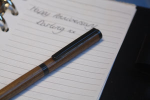 (08) - Dark Brown Wood Slimline Twist Style Pen