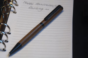 (08) - Dark Brown Wood Slimline Twist Style Pen