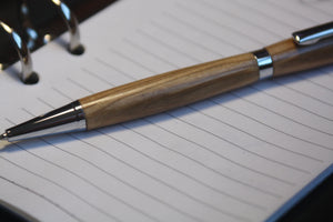 (15) - Twist Style Slimline Pen With a Light Coloured Wood