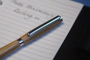 (15) - Twist Style Slimline Pen With a Light Coloured Wood