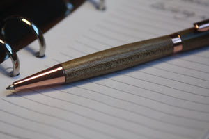 (18) - Light Brown Twist Style Slimline Pen