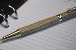 (20) - Idigbo Wood Twist Style Fancy Slimline Pen