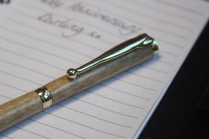 (20) - Idigbo Wood Twist Style Fancy Slimline Pen